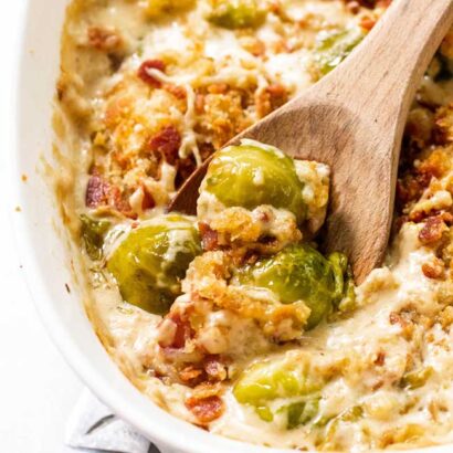 Thumbnail for Brussels Sprouts Gratin with Bacon & Gruyère Recipe